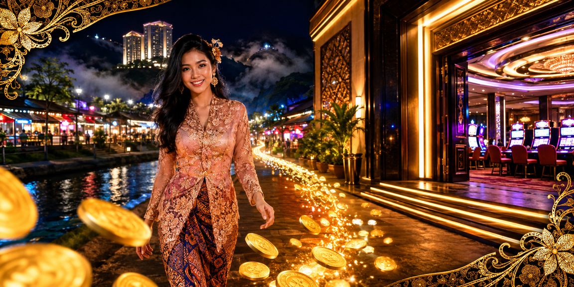 Suasana promosi kasino perayaan di Genting Highlands dengan tema batik Malaysia judifree